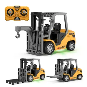 Remote Control Forklift 2.4g Wireless Alloy Material Speed Adjustment Realistic Operation Kids Engineering Toy Best Boy Birthday Gift