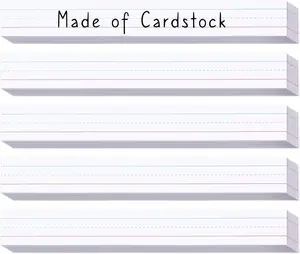 White Sentence Strips Cardstock 3 x 24, Thick Ruled Word Writing Paper for Teacher Supplies, Classroom and , Pack of 100