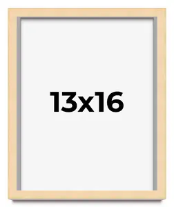 13x16 Solid Wood Picture Frame with UV-Resistant Acrylic & Acid-Free Backing, Available in 6 Finishes: Matte Black, Matte White, Metallic Bronze, Silver, Natural Wood Grain & Mahogany