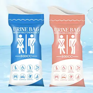 Portable 27.05oz Car Emergency Urine Bag - Leak proof and Odorous Disposable Travel Urine Bag, Sealed Design, Suitable for Men and Women, Durable PE Material, Suitable for Car, Bathroom, Outdoor Use, Portable Toilet, Bathroom Accessories, Compact Design