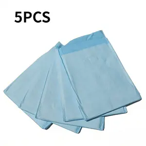 M Size Disposable Pet Training Pads, 5 Pack, Thick Design, High Absorbency, Leak-Proof, Odor Locking, Ideal for Dogs, Cats, Rabbits