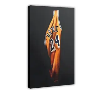 Kobe Bryant Jersey Canvas Art No. 24 Lakers Wall Decor_upscayl_2x_upscayl-standard-4x