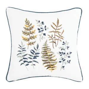 18" x 18" Botanical Leaves Pillow by Valerie
