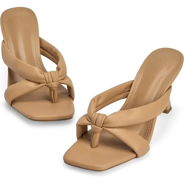 Coutgo Womens Thong Heels Mules Square Toe Heeled Flip Flops Mule Sexy Stiletto Dress Party Sandals Coutgo Womens Thong Heels Mules Square Toe Heeled Flip Flops Mule Sexy Stiletto Dress Party Sandals
