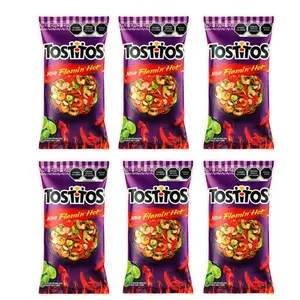 Tostitos Xtra Flamin' Hot, Sabritas Chips, 6 Small Bags - Traditional Mexican Chips, Extra Hot, Spicy