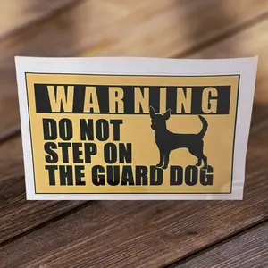 Cute and Funny Chihuahua Guard Dog Car Stickers - Perfect For Laptops, Water Bottles, And More!  Decor Decorative Decoration