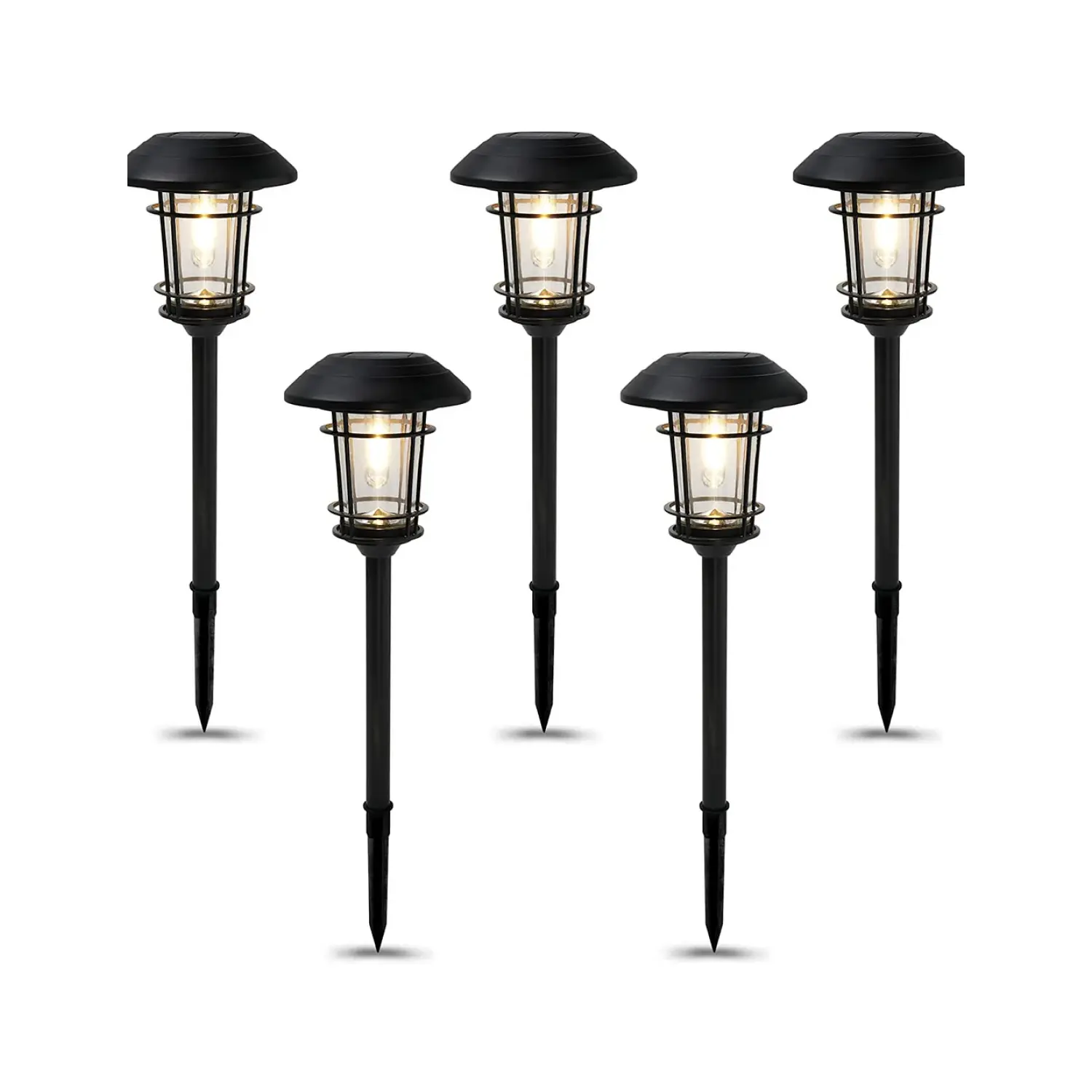 GRAND PATIO Outdoor Glass Solar Post LED Lights - Aluminum & Steel Frame, Built-In Solar Panels, In-Ground Decorative Lamps for Off-Grid Pathway Lighting Needs, Led Lights And Solar Panels Pathway Lighting