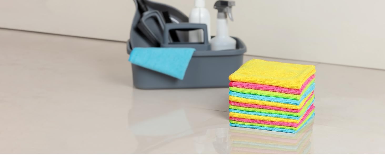 Microfiber Cleaning Cloth,Pack of 12,Size:12.6" x 12.6"