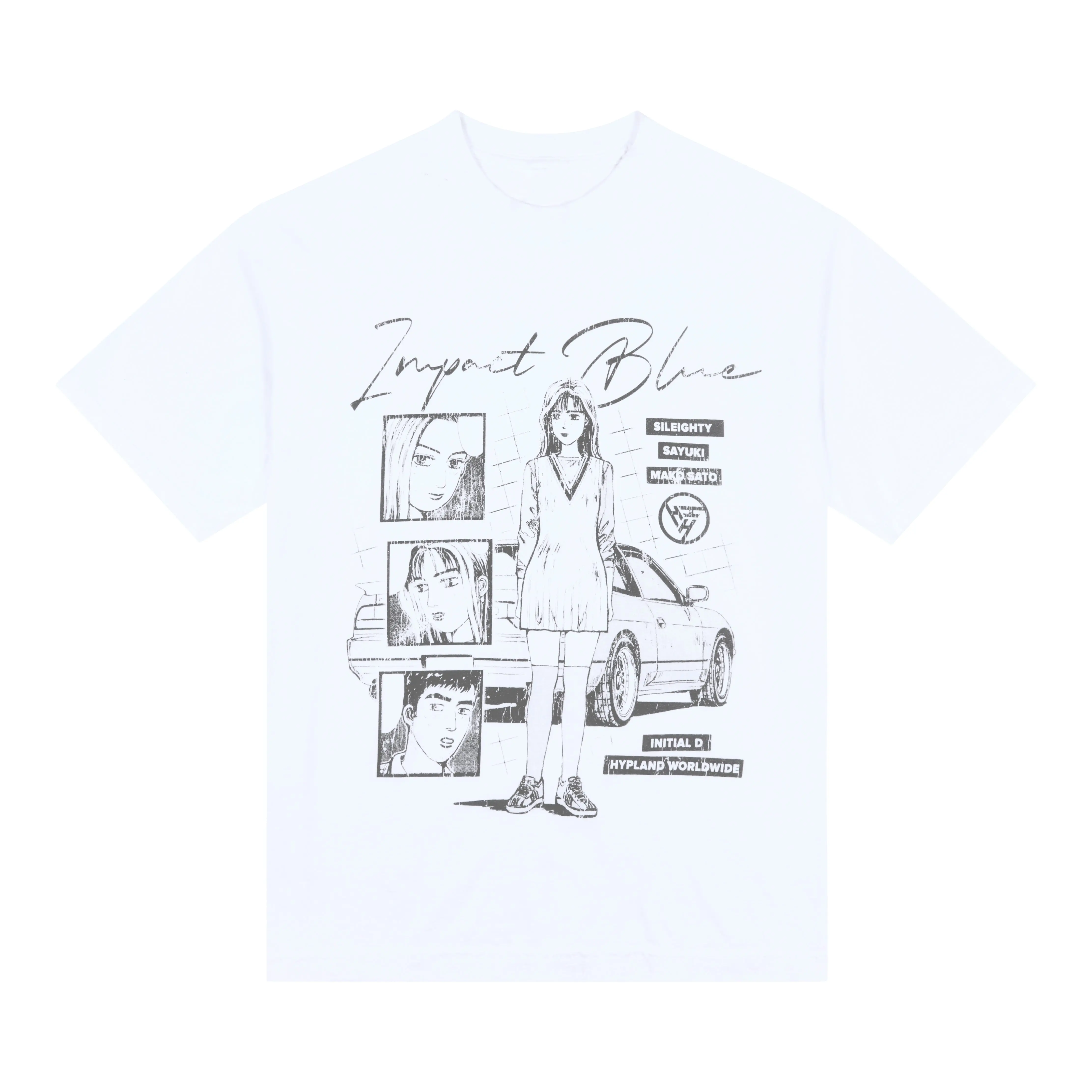 INITIAL D IMPACT BLUE SHIRT (WHITE)