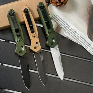 940 Folding Pocket Knife, Quick Open Design, Metal Handle, Sharp Stainless Steel Blade, Heavy Duty Daily Utility Knife for Men