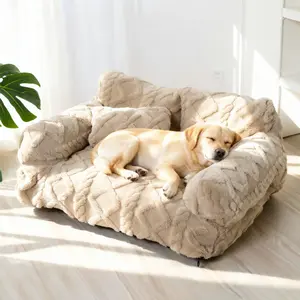 Pet Sofa Bed, Detachable Washable Polyester Fiber Dog Cat House, Multi-Functional Pet Nest for Cats Dogs Shaped Beds
