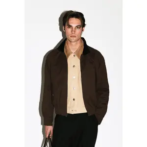 Terrace Suede Collar Harrington Jacket