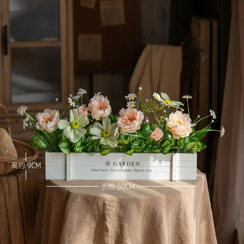 Light pink peony Gesang flower white wood fence