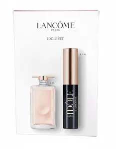 Lancôme Idôle Le Parfum for Women 2 Piece Travel Set, (0.17 Ounce Mini Spray / Lash Idôle Glossy Black Mascara 0.08 Ounce)