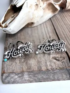 Western Howdy Stone Adjustable Ring