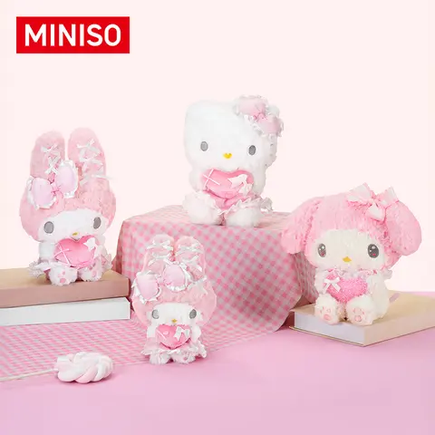 MINISO Genuine Hello Kitty Plush Doll - Super Soft Fluffy Cute Stuffed Animal, Gift-Ready Cute Adorable Birthday Gift for Girls, Stuffed Animal Collectibles, Doll Decor for Rooms#sohochic