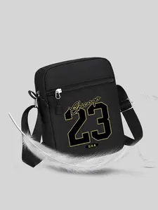 Trendy Fashion Printed Mini Crossbody Bag, Lightweight Foldable Material, Adjustable Strap, Casual Zipper Phone Pouch & Coin Wallet