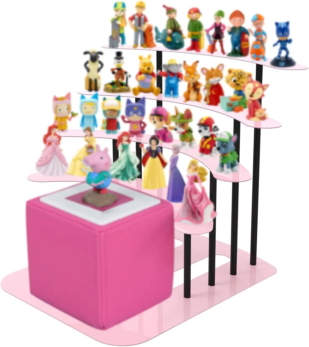 Metal Bracket for Toniebox Desk Stand for Tonies Figures 20-35 pcs Storage Metal Display Stage for Toniebox Player's Room Decorations and Gifts