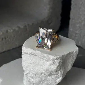 Crystal Queen Cocktail Ring Expandable Up To Size 10