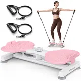 Merach Waist Twist Machine Toned Abs Waist Twister Can Stand with Feet Apart Double Non-slip No Noise Use Exercise Equipment Abdominal Roller Workout BackToSchool