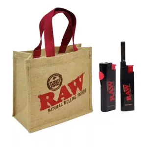 Raw burlap carry all tote bag+ phoenix + extendo