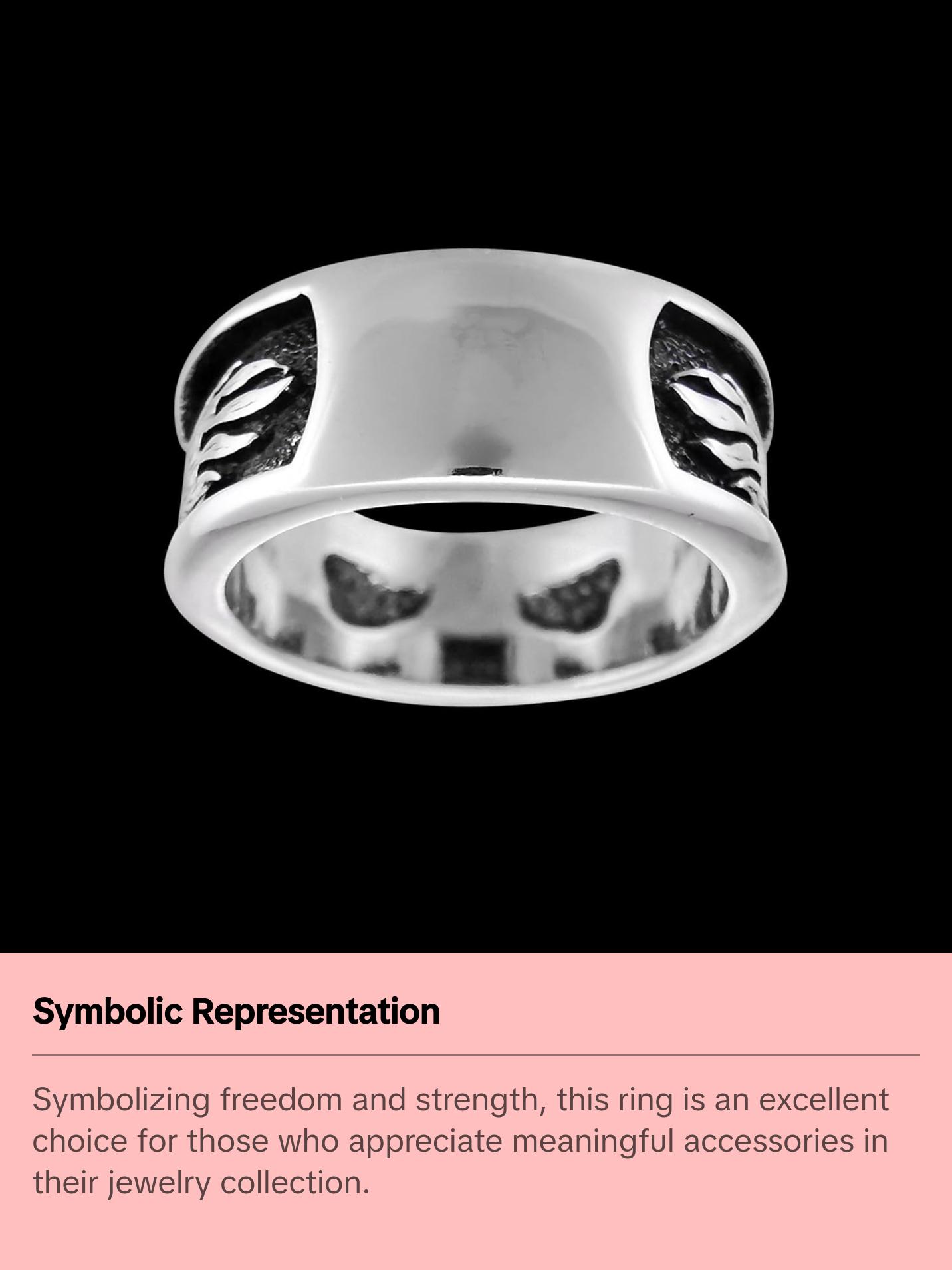 Sterling Silver Freedom Eagle Ring