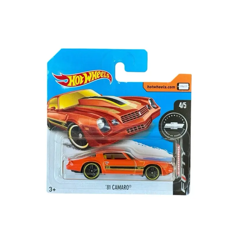Hot Wheels ‘81 Camaro Fifty Anniversary Orange 1:64 Diecast Car Short Card
