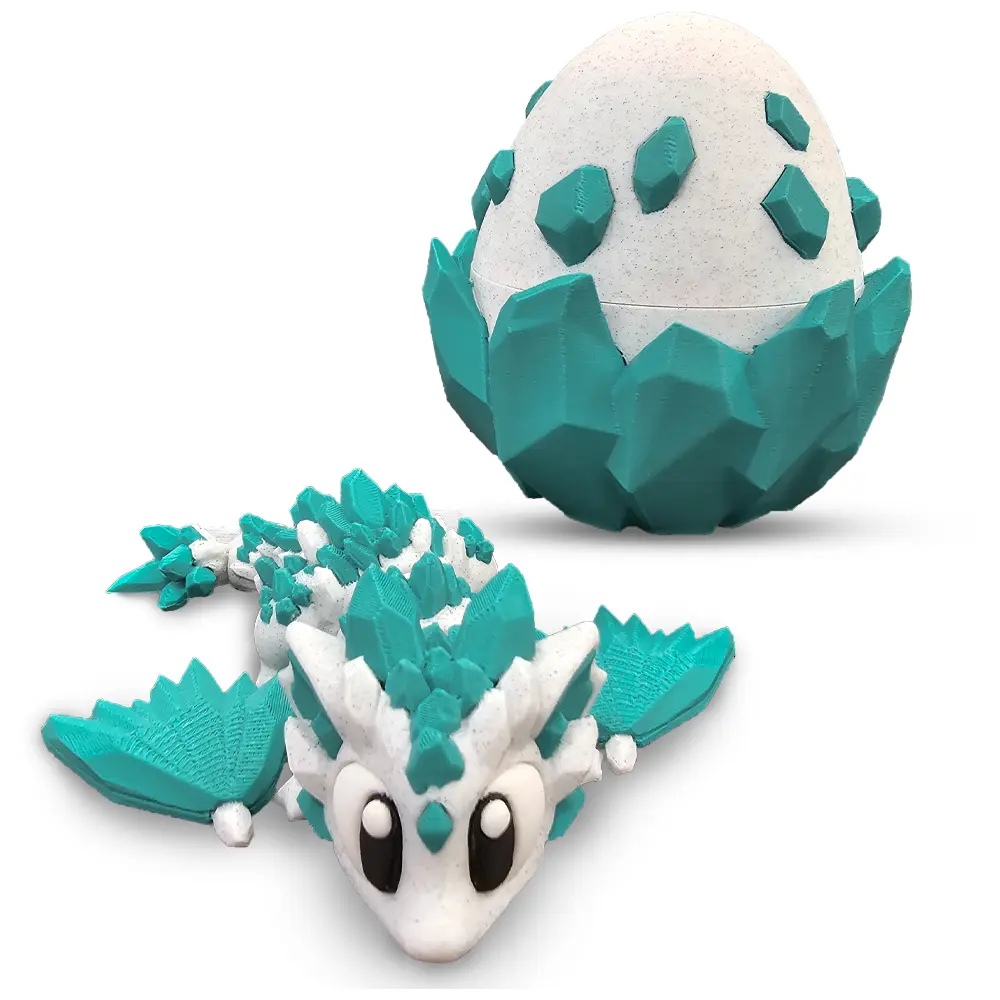 Emerald Guardian Dragon – Fully Articulated Fantasy Beast with Crystal Egg  Jewel Core Aesthetic Energy