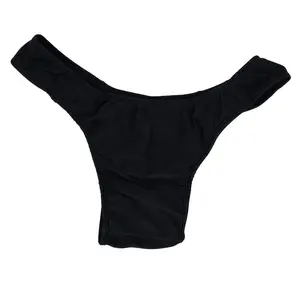 Black Satin Gaff Thong – Feminine Tucking Panty for Crossdressers & Transgender Plus Size 2X + 3X Fit Stretchy