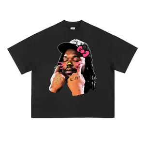 Luckii Graphic Rap Tee | Pink Kitty Big Face Design Shirt