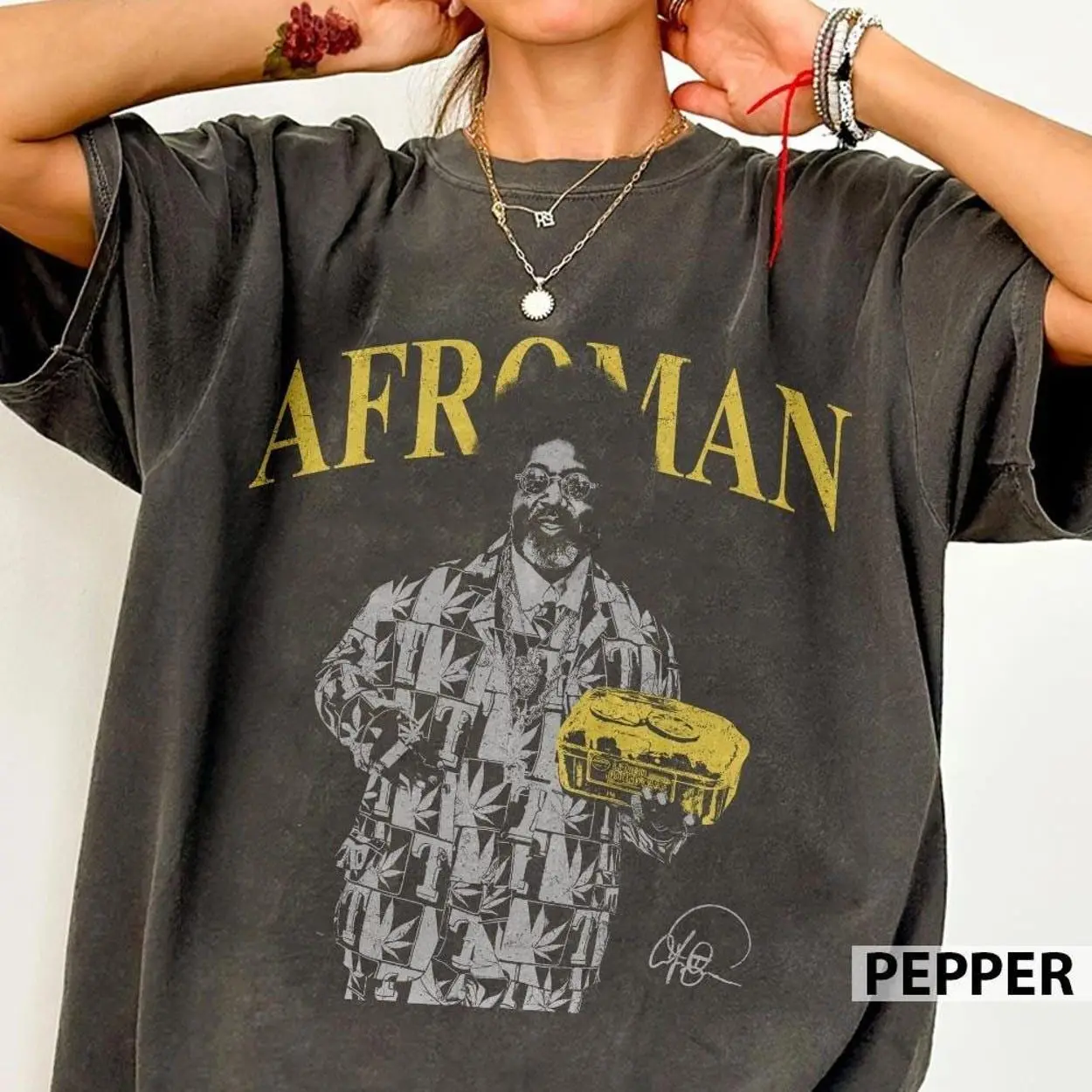 [ Sale Up To 40%]  Comfort Colors Vintage Afroman Justice For Lemon Pound Cake Graphic Tee –  Shirt