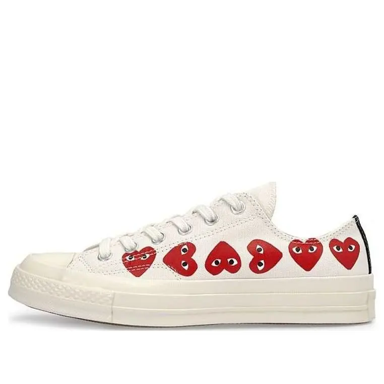 Converse x COMME des GARCONS PLAY Chuck 70 Low Multi Heart 'White Red' 162975C Converse x COMME des GARCONS PLAY Chuck 70 Low Multi Heart 'White Red' 162975C