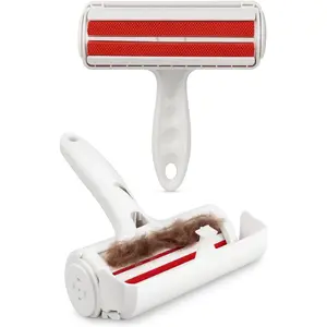 Roller Pet Hair Remover - Reusable Lint Roller for Cat & Dog Hair on Furniture, Couch, Carpet, Car, Rugs & Bedding – Portable Upgraded Grip, Pet Hair Roller, Remove Dog Hair and Cat Hair Easily