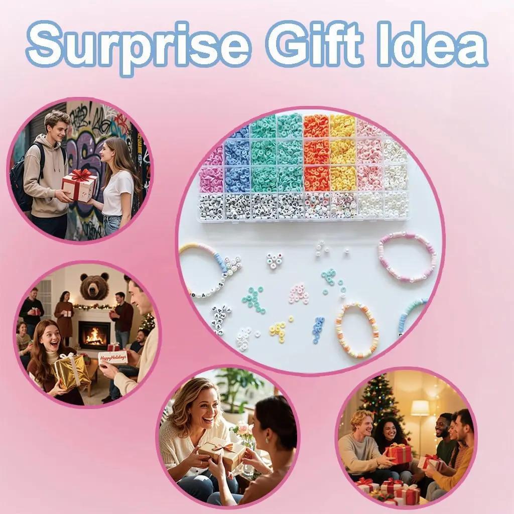 3860Pcs Macarons color Polymer Clay Beads Set Flat Chip Beads For Unique Bracelet Necklce Making Letter Beads Diy Accessorie