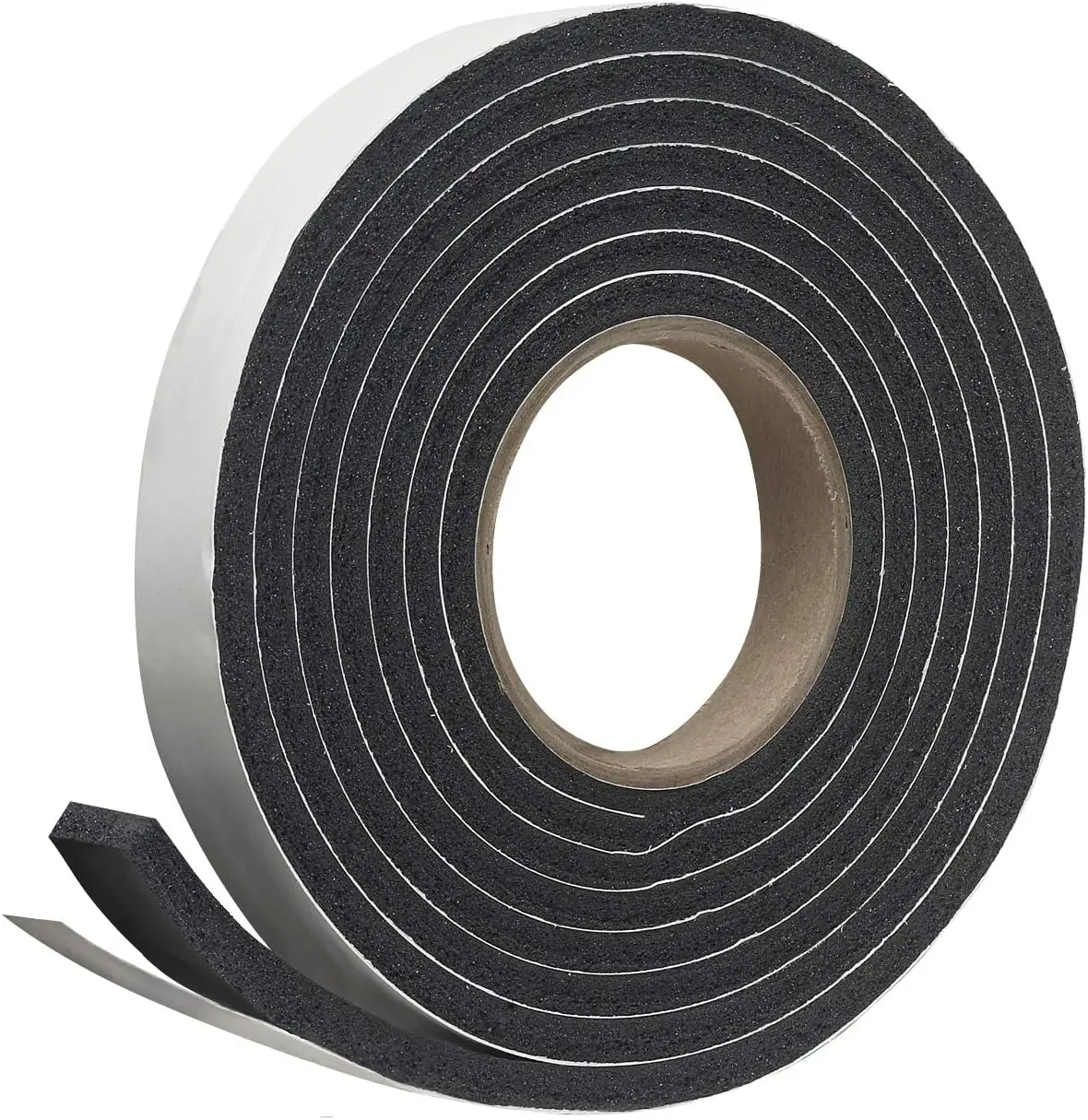 Weather stripping Self-Stick Rubber Foam Weatherseal, 3/8"W, 3/16"T