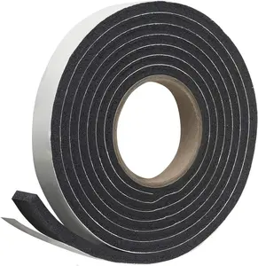 Weather stripping Self-Stick Rubber Foam Weatherseal, 3/8"W, 3/16"T