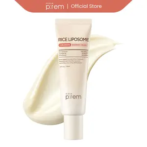 MAKE P:REM Rice Liposome Ceramide Barrier Cream 1.69 Fl Oz, 50ml |  Long-Lasting Hydrating Korean Moisturizer for Skin Barrier Support