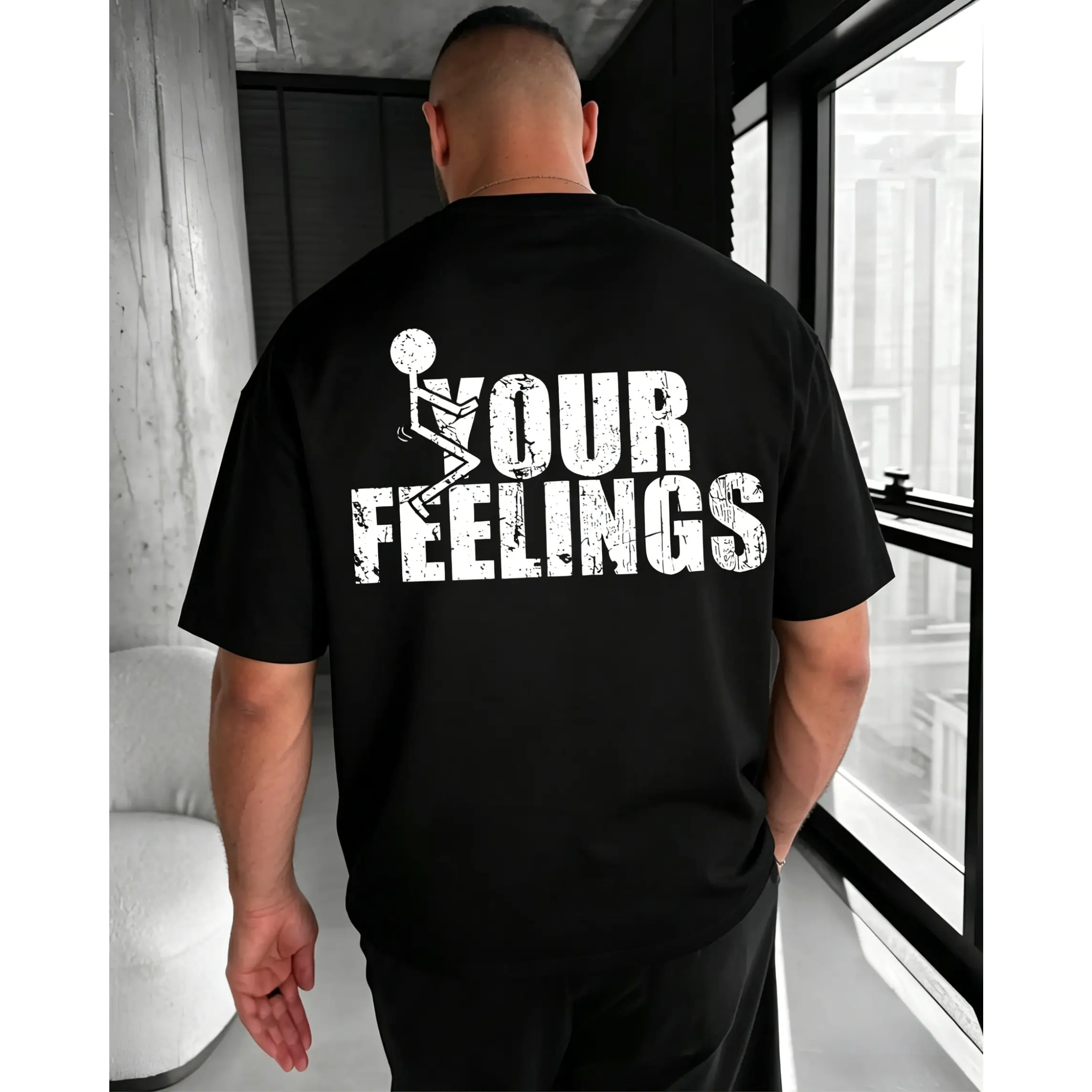 F*ck Your Feelings T-Shirt– Funny Dark Humor Attitude T Shirt for Men – Savage Statement Graphic T-Shirt063