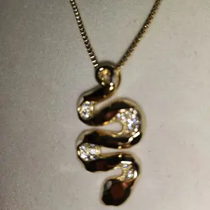 199 - Circionic Snake Pendant with Chain 14K Goldplated Elegant Jewelry for Women