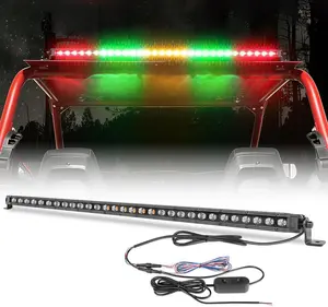 31Inch LED Chase Light Bar UTV Rear Chasing Lights Slim Off Road Chase Emergency Strobe Light w/Turn Signal Brake Reverse Rear Lights for RZR Polaris 4x4 Can-Am Trucks Pickup - RGYGR