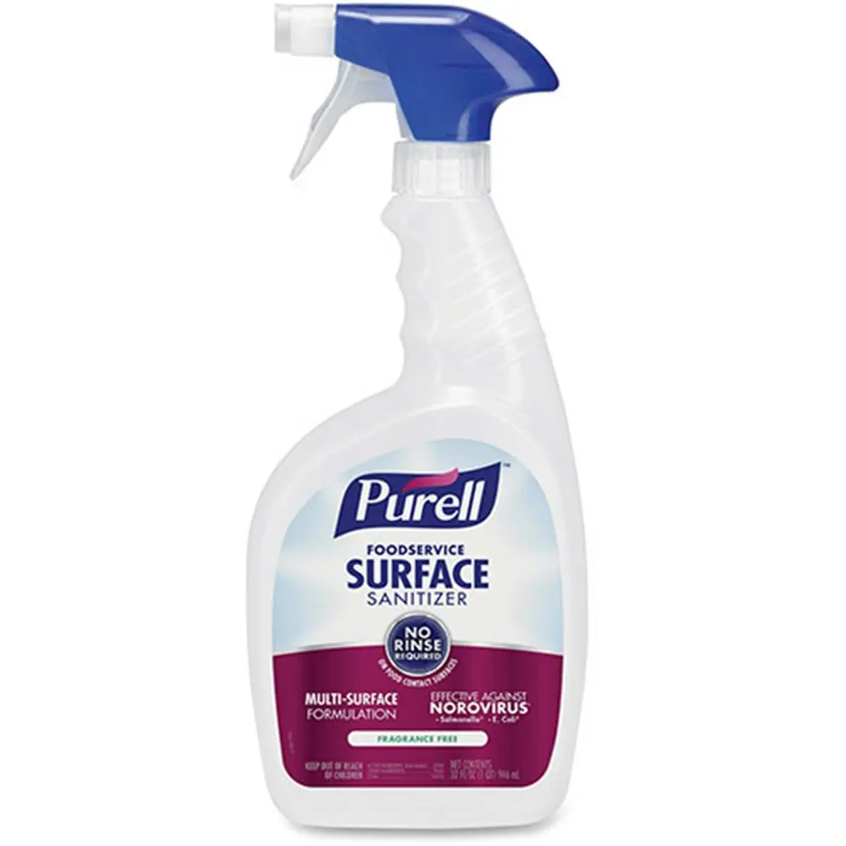 Gojo GOJ334106 32oz Eco-Friendly Spray Liquid Antiseptic, Food Contact Safe Foodservice Surface Sanitizer - Pack of 6 Bottles for Household Use