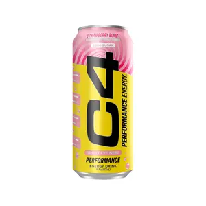 C4 Performance Energy Drink Zero Sugar Strawberry Blast - 12PK/16Oz