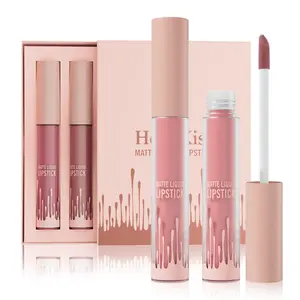 4-piece waterproof matte lipstick set for long-lasting lip color,Moisturizing and non-sticky lip glaze,Perfect lip makeup for girls and women for everyday beauty and parties