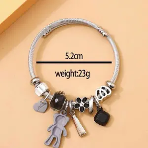 Gray bear bracelet