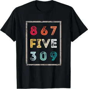 100% cotton Unisex 8675309 Nostalgic and Funny 80s & 90s T-Shirt