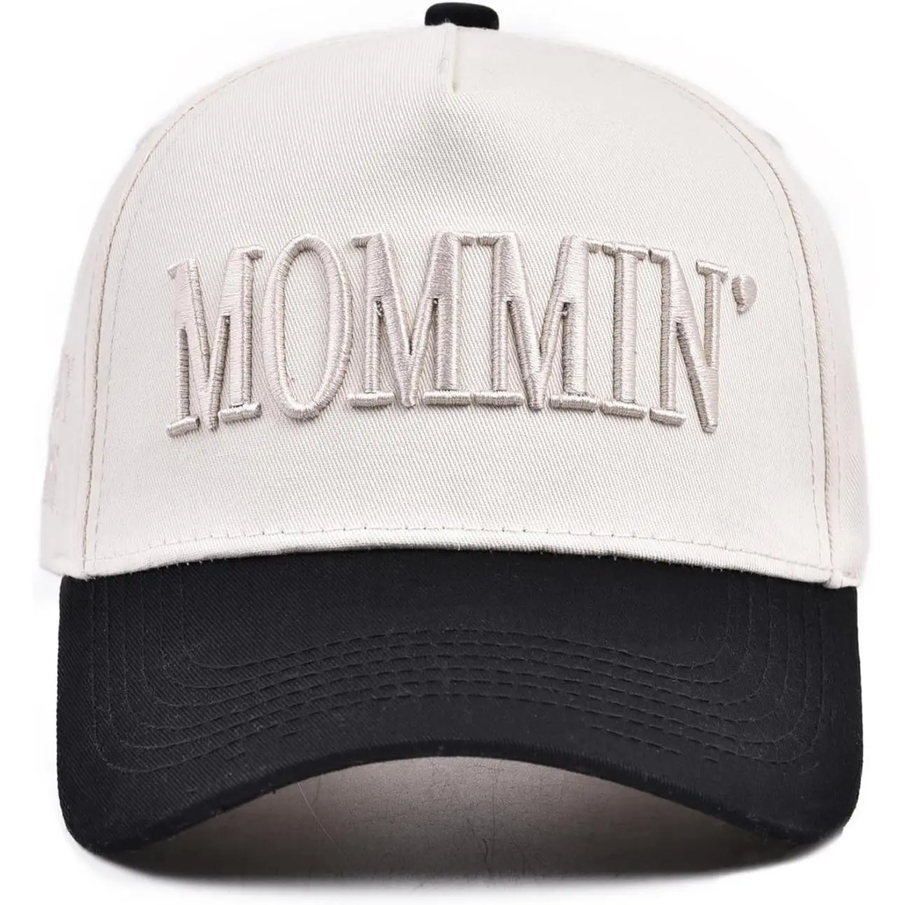 Women's Washed Soft Cotton Casual Hat - Funny Mommin' Letter Embroidered, Adjustable Female Hat for Women, Ideal Mother’s Day Anniversary Gift