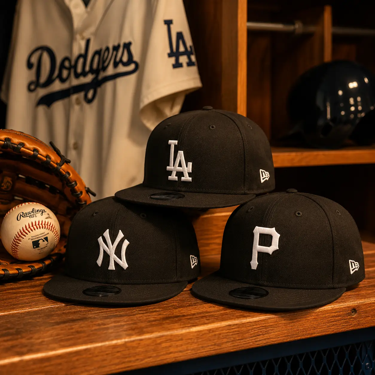 New Era MLB 59FIFTY Fitted & 9FIFTY Snapback Hat Collection, Los Angeles Dodgers, New York Yankees, Pittsburgh Pirates Baseball Cap, Flat Brim Streetwear, Premium Embroidered Logo, Unisex Sports Hat, Baseball Fan Collection