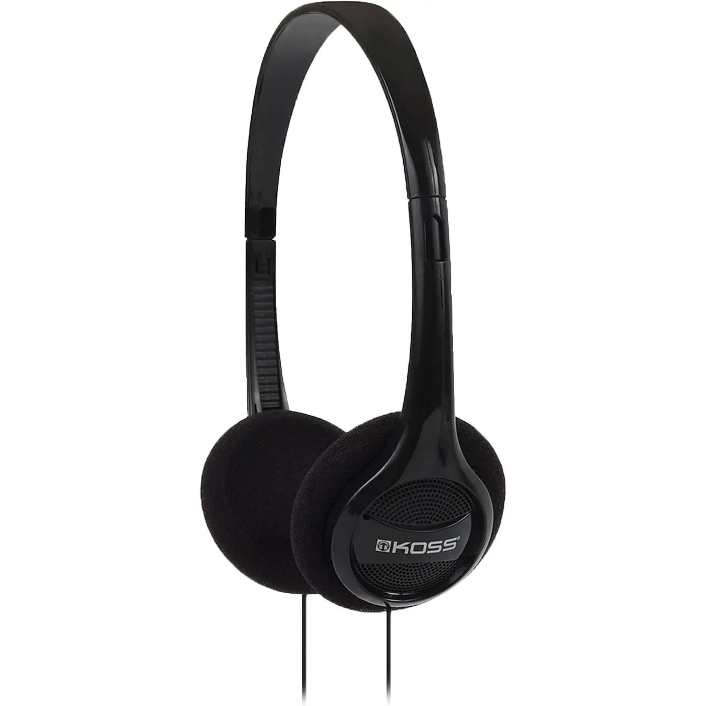 Koss  Lightweight Portable Headphone, Black, On-Ear Wired Stereo Headphones with Adjustable Headband