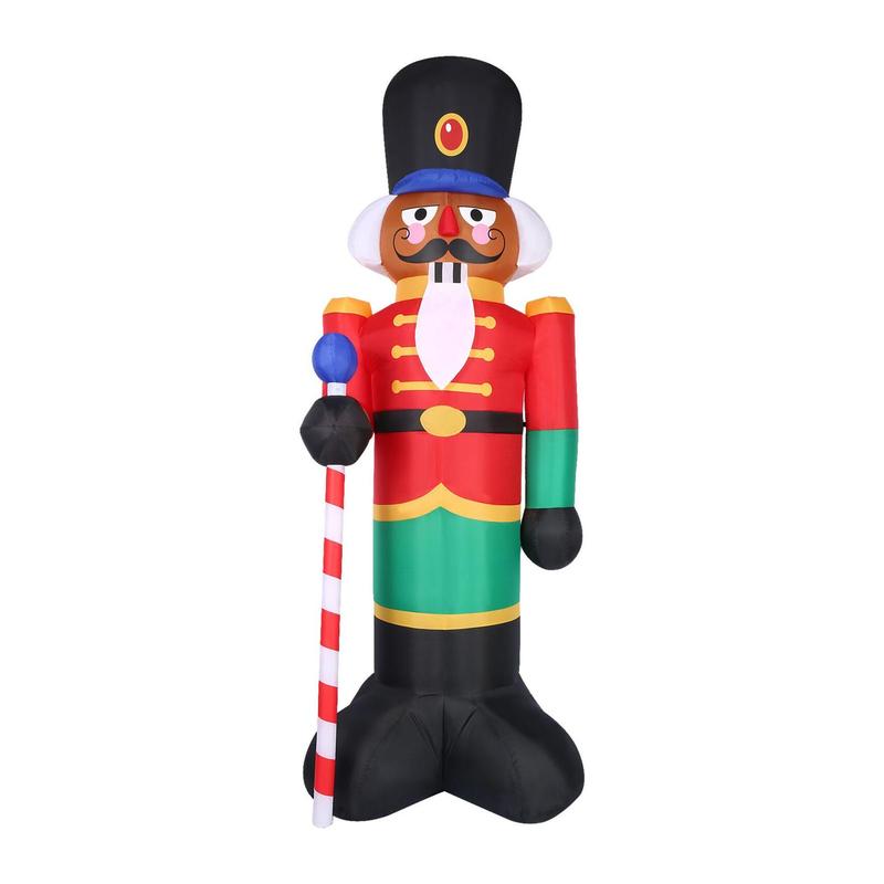 Fraser Hill Farm 10-Ft. Tall Prelit African American Nutcracke