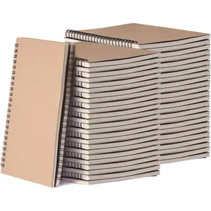 48 Pack A5 Spiral Notebook College Ruled Spiral Notebook Bulk Inches Hardcover  Notebooks Lined Travel Writing Notebooks Journal Notepad for Office School Supplies, 100 Pages, 8.3 x 5.5 Inches